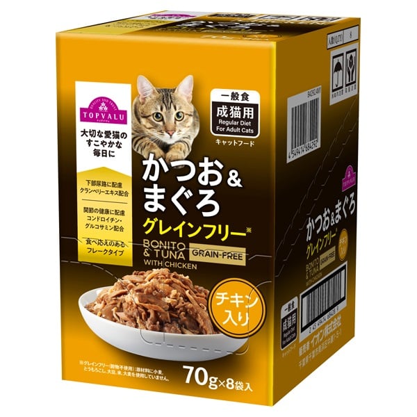 キャットフード かつお＆まぐろ パウチ ボール販売 トップバリュ