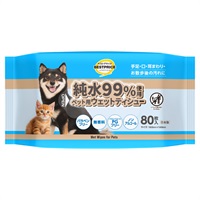 純水99%使用 ペット用 ウェットティシュー 80枚入 3個パック    トップバリュベストプライス(80枚×3個)