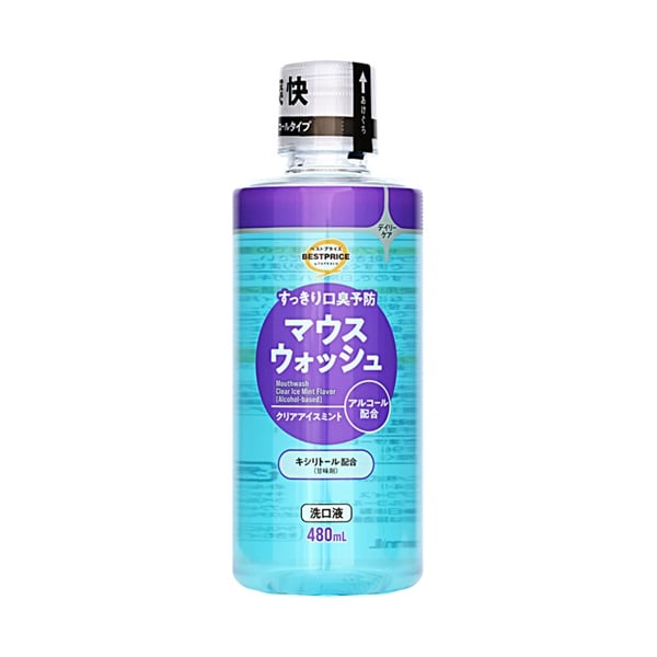 マウスウォッシュ 480ml    トップバリュベストプライス(クリアアイスミント)