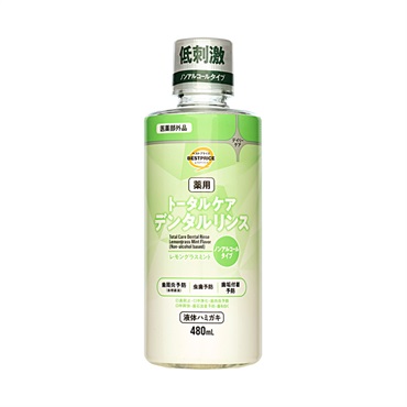 トータルケアデンタルリンス 480ml    トップバリュベストプライス(レモングラスミント)