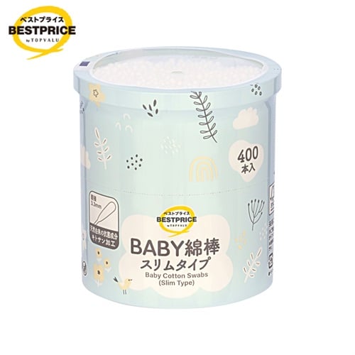 BABY 綿棒 スリムタイプ 400本入 ベビー トップバリュベストプライス