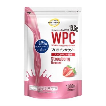 WPC ホエイプロテインパウダー ストロベリー風味 1000g トップバリュ