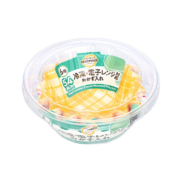 冷凍・電子レンジ対応 おかず入れ トップバリュ ベストプライス(TOPVALU BESTPRICE）(6号54枚)