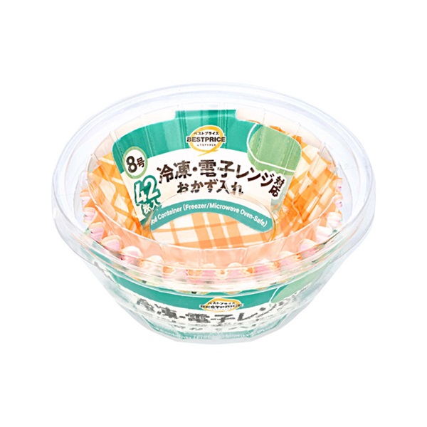 冷凍・電子レンジ対応 おかず入れ トップバリュ ベストプライス(TOPVALU BESTPRICE）(8号42枚)
