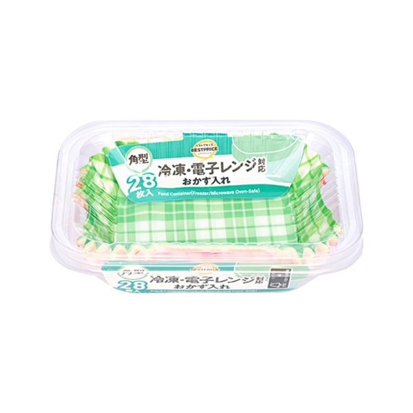 冷凍・電子レンジ対応 おかず入れ トップバリュ ベストプライス(TOPVALU BESTPRICE）(角型28枚)
