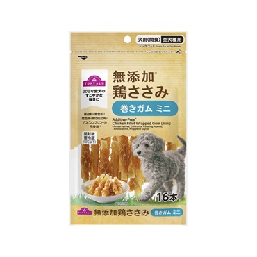 無添加 鶏ささみ トップバリュ(TOPVALU)(巻ガムミニ16本)