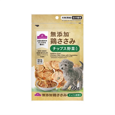 無添加 鶏ささみ トップバリュ(TOPVALU)(チップス野菜入り60g)