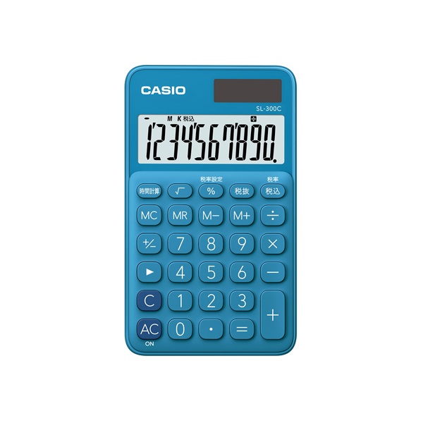 カシオ カラフル電卓 手帳タイプ SL-300C-BU-N | イオンスタイル