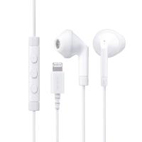 ステレオヘッドホン(マイク付)/セミオープン型/Lightning/13.6mmドライバ/FAST MUSIC/F10I/ホワイト 　エレコム(4549550102513)