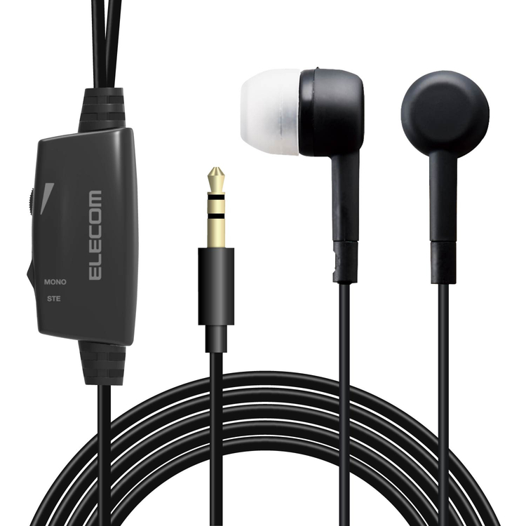 ELECOM ステレオヘッドホン カナルタイプ  “EAR DROPS Jewel&quot; スイートピンク EHP-CAG3520PNL d2ldlup ステレオヘッドホン - EHP-CAG3520BK