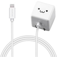 エレコム　5W Lightningケーブル一体型 AC充電器　ELECOM(4549550187374)