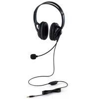 エレコム　両耳大型4極有線ヘッドセット(HS-HP02STBK)