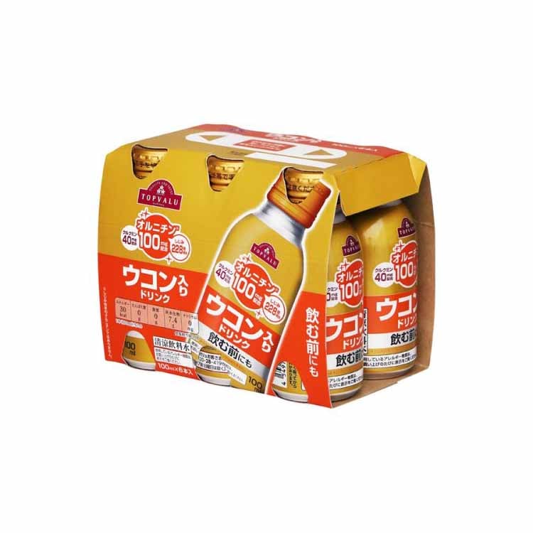 ウコン入り ドリンク 6本    トップバリュ(オルニチン配合)