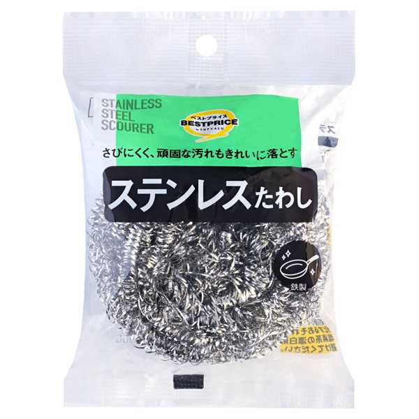 ステンレス たわし 1個    トップバリュベストプライス(4549741141529)