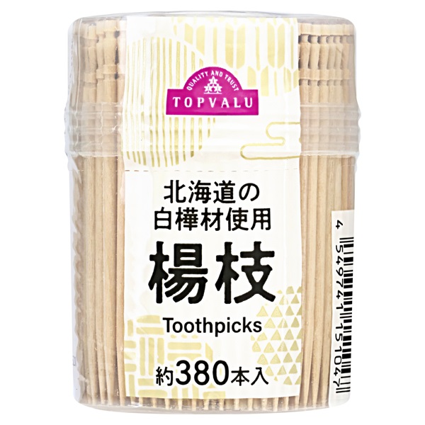 国産楊枝 約380本    トップバリュ(約380本)