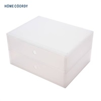 ホームコーディ 　クリア引出ケース(浅型横2段)