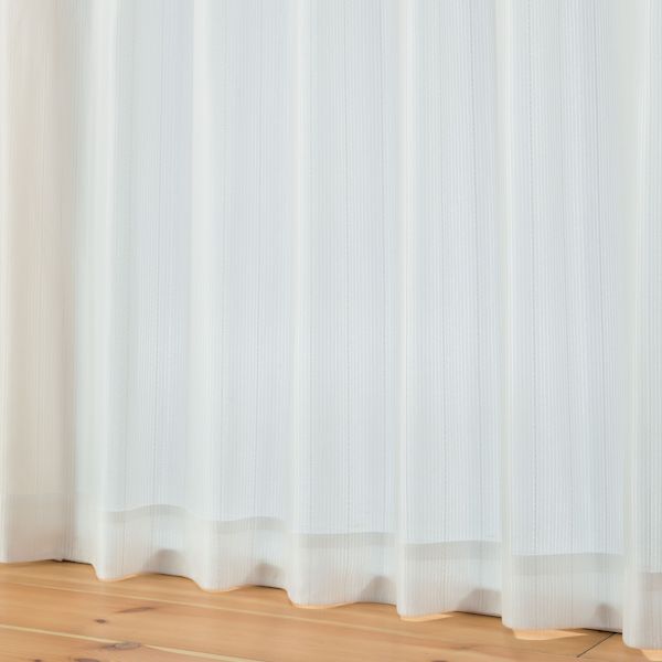 日本製 レースカーテン シフォンアイボリーミラーUV幅200×長さ238×4枚