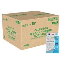 尿とりパッド 4回分吸収 30枚 トップバリュベストプライス(30枚×6個)