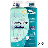気になる尿と便のニオイをキャッチ 尿とりパッド 6回分吸収 ケース 27枚×6個    トップバリュベストプライス(２７枚×６個)