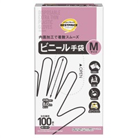 ビニール手袋 左右兼用 使いきり Mサイズ 100枚    トップバリュベストプライス(4549741759472)
