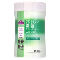 除菌ウエットティシュー ノンアルコール 本体 100枚    トップバリュ(100枚入)