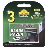 メンズカミソリ 3枚刃   トップバリュベストプライス(3枚刃 替刃 4個)