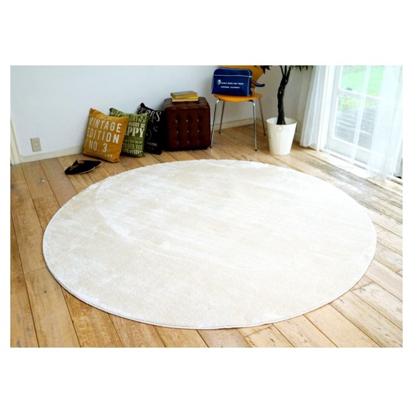 ラグ カーム(ダークグリーン-200×200cm（円形）)