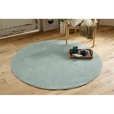 スミノエ　ポント　ラグ　カーペット　洗える　国産　アレルブロック　デザインラグ(ブルーグレー-90×130cm)