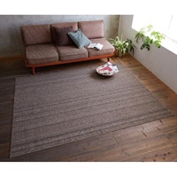 スミノエ　ワイヤーライン　ラグ　カーペット　洗える　国産　カルル　ダイニング(ブラウン-110×130cm)