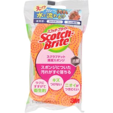 スコッチブライト スクラブドット 清潔スポンジ オレンジ 1個 スコッチ・ブライト Scotch‐Brite スリーエム ジャパン