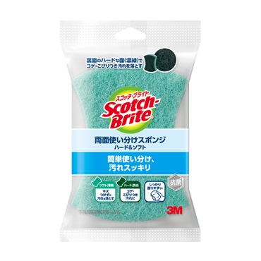 スコッチ・ブライト 両面使い分けスポンジ ハード&ソフト 1個 Scotch-Brite スリーエムジャパン