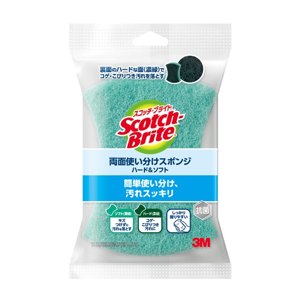 スコッチ・ブライト 両面使い分けスポンジ ハード&ソフト 1個 Scotch-Brite スリーエムジャパン(1個)