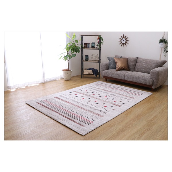 ウィルトン ラグ ラング BE ベージュ 約140×200cm