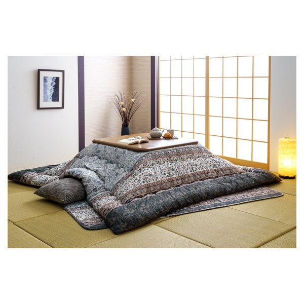 こたつ　厚掛け布団　掛敷２点セット　205×205cm　京好み　国内プリント こたつ 厚掛け布団 掛敷2点セット 205×205cm 京好み 国内プリント