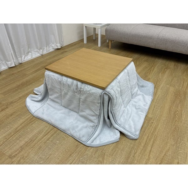 パーソナルこたつ掛ふとん 正方形 ラピアス グレー(160×160cm)