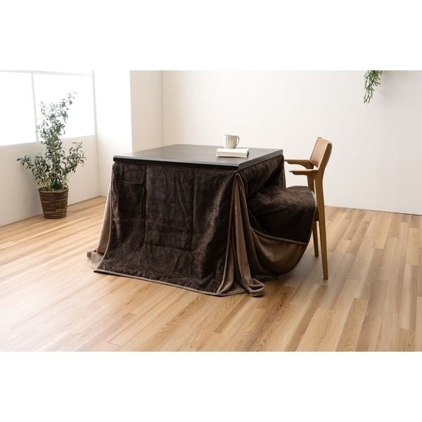 ダイニングこたつ台用こたつ掛ふとん　フルド(ブラウン-225×250cm)