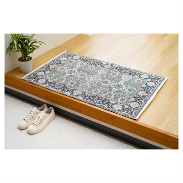 聖林公司　ラグマット + 玄関マット　インディゴストライプ ラグセット 聖林公司 ラグマット + 玄関マット インディゴストライプ ラグセット