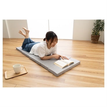 ひんやりたためるごろ寝マット 50×150cm(グレー)