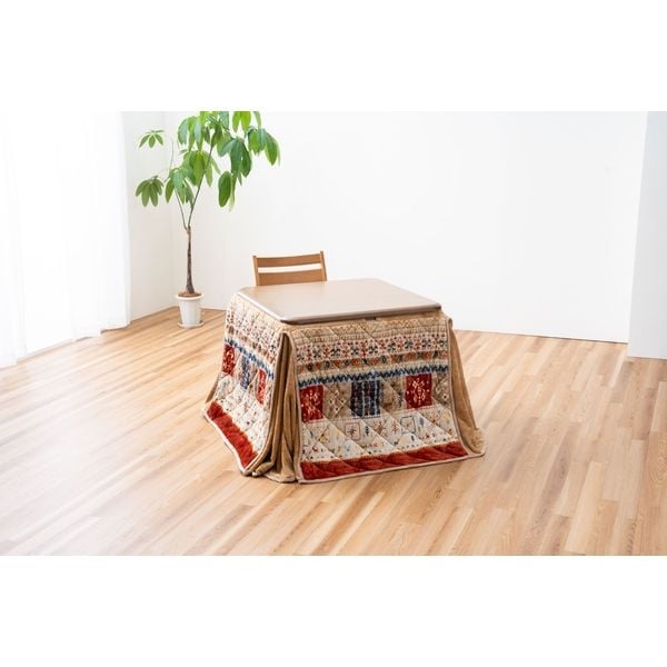 ダイニングこたつ台用こたつ掛ふとん　メルノ(レッド-225×280cm)