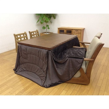ダイニングこたつ台用こたつ掛ふとん　フィーラ(ブラウン-235×205cm)
