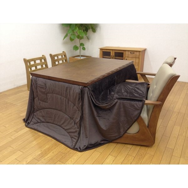 ダイニングこたつ台用こたつ掛ふとん　フィーラ(ブラウン-225×265cm)