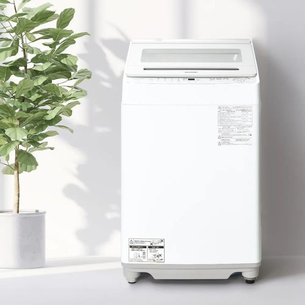 大阪送料無料★3か月保障付き★洗濯機★シャープ★10kg★2019年★ES-GV10D-T★IS-497 シャープ 「穴なし槽」インバーター全自動洗濯機 ES-GV10K-W【標準配