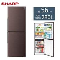 シャープ 2ドア冷凍冷蔵庫 280L SJ-PD28R-T【標準配送料2000円＋標準