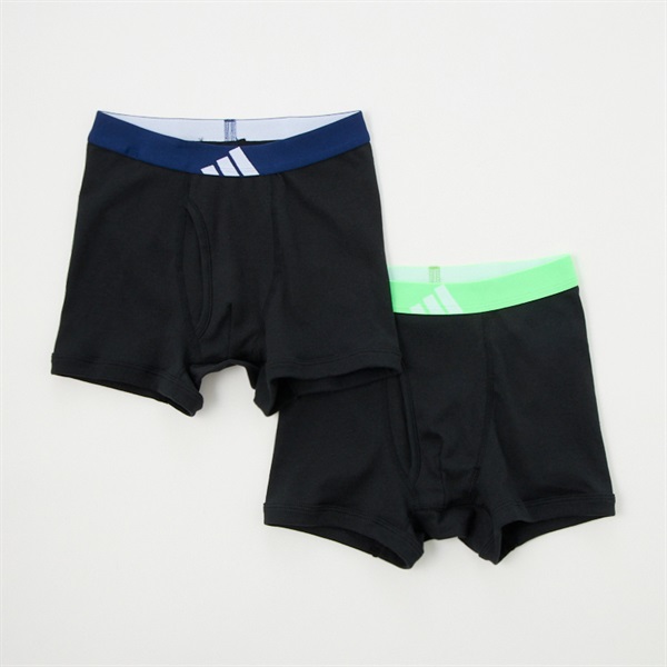 adidas(アディダス) ボクサーパンツ2枚組 綿素材 男の子 キッズ 130cm-170cm(2枚組-130cm)