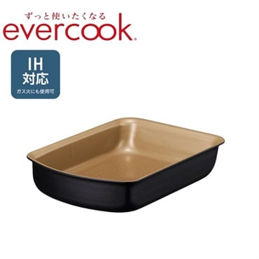 evercook fit IH対応 着脱式 玉子焼きフライパン 13×19cm