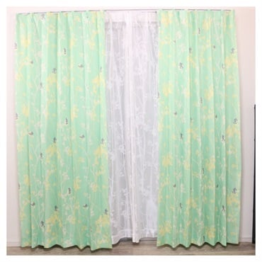 既成 4枚組 カーテン ミッキーマウス ブランチ柄 | イオンスタイル