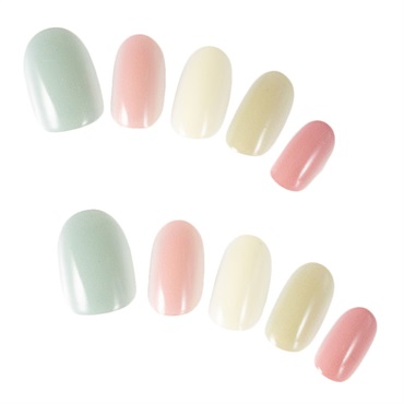 ゆっちーず品 ゆずネイル アクア チップ10枚/両面テープ/14枚1シート ゆず