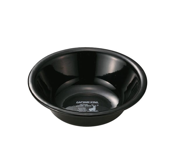 キャプテンスタッグ　CSブラックラベル ホーローボウル16cm(4560464260458)