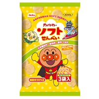 栗山米菓 アンパンマンのソフトせんべい 3袋入 キッズ おやつ(4560496041049)