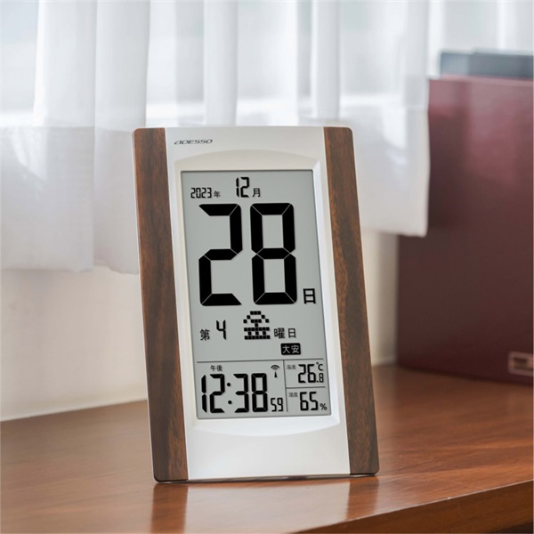 アデッソ 日めくり電波掛置時計(4562102944546)